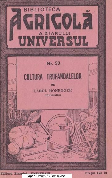 carti vechi de agricultura - cultura trufandalelor - CARTI SI REVISTE