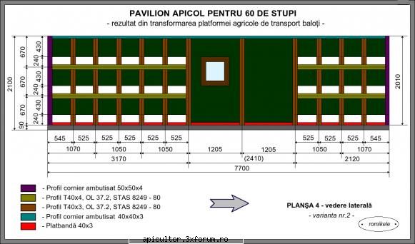 schite de constructie pavilion tip PNGFLORIN - Schiţe pentru un pavilion cu 60 de - PAVILIONUL APICOL
